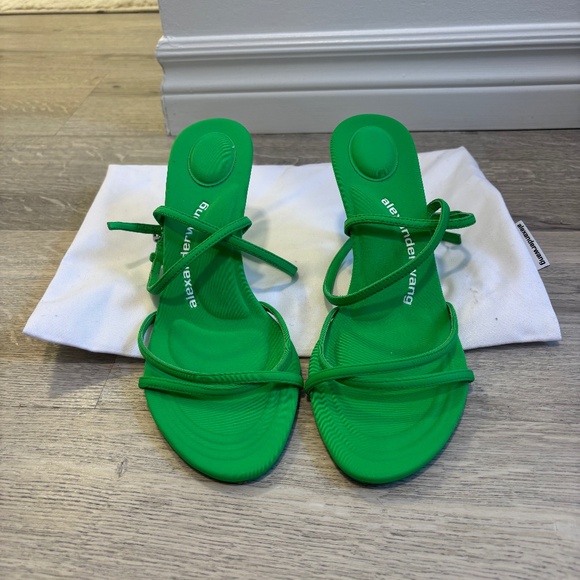 Alexander Wang Shoes - Alexander Wang Green Strappy Heeled Sandals